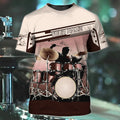 FUNSTUFFPRINT Personalized 3D Drummer Shirt, Beautiful Shirt Playing Drum, Drum Lover Gift, Present To Drummer 3D T-shirt