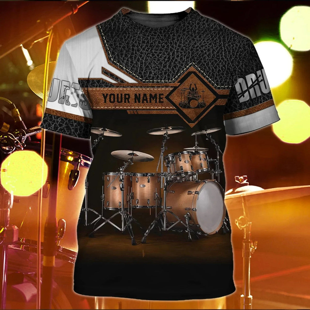 Custom Name 3D Drum Shirt, Best Gift For Drummer, Drummer T-Shirt