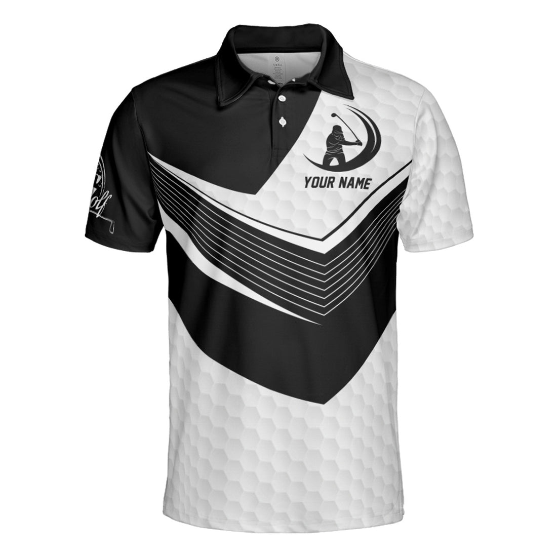 Personalized Men's Golf Shirts, Swing Golfer Polo Golf Club 3D T-Shirt Short Sleeve