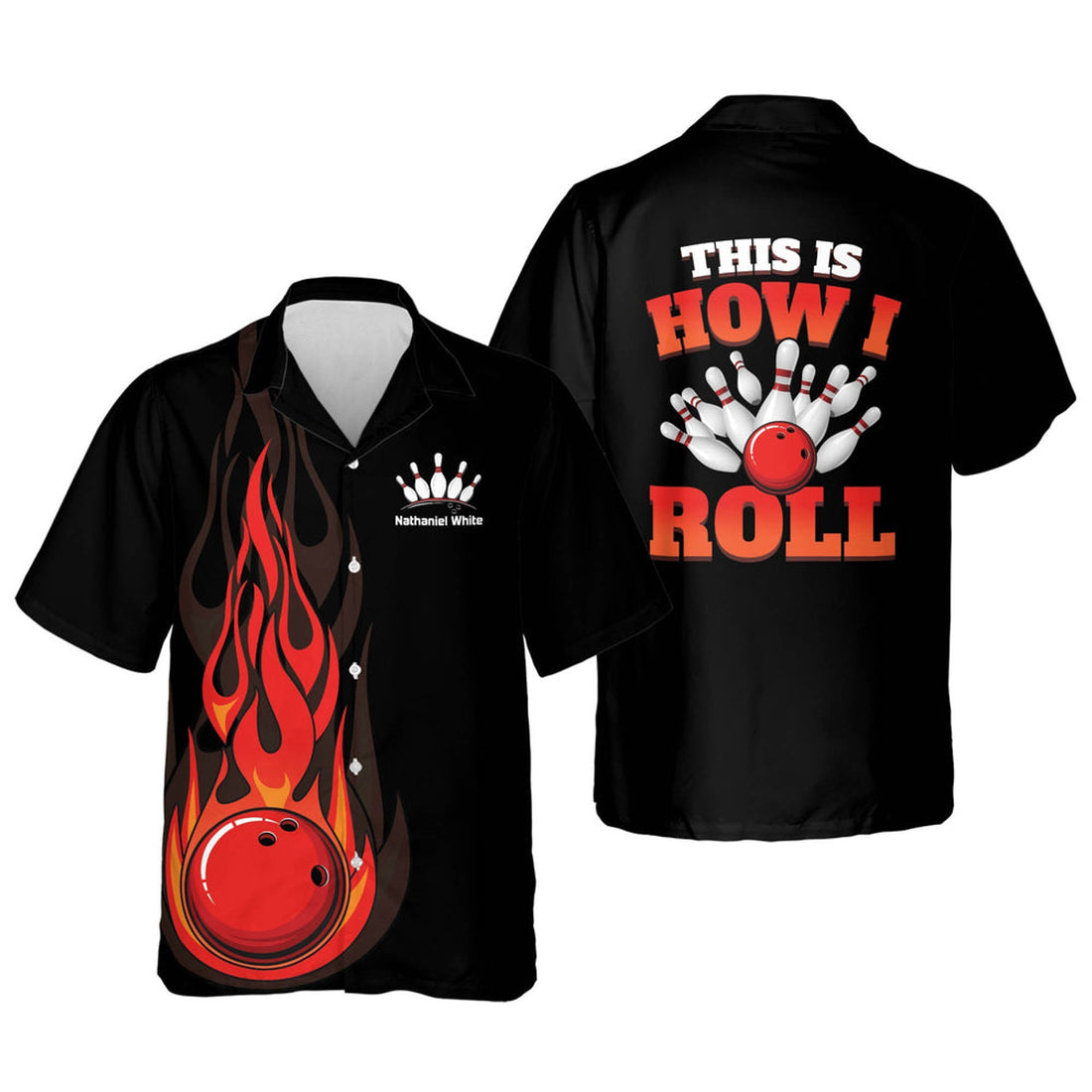 Custom This Is How I Roll Flame bowling Hawaiian Shirt, Bowling Team Shirt, Bowling Gift