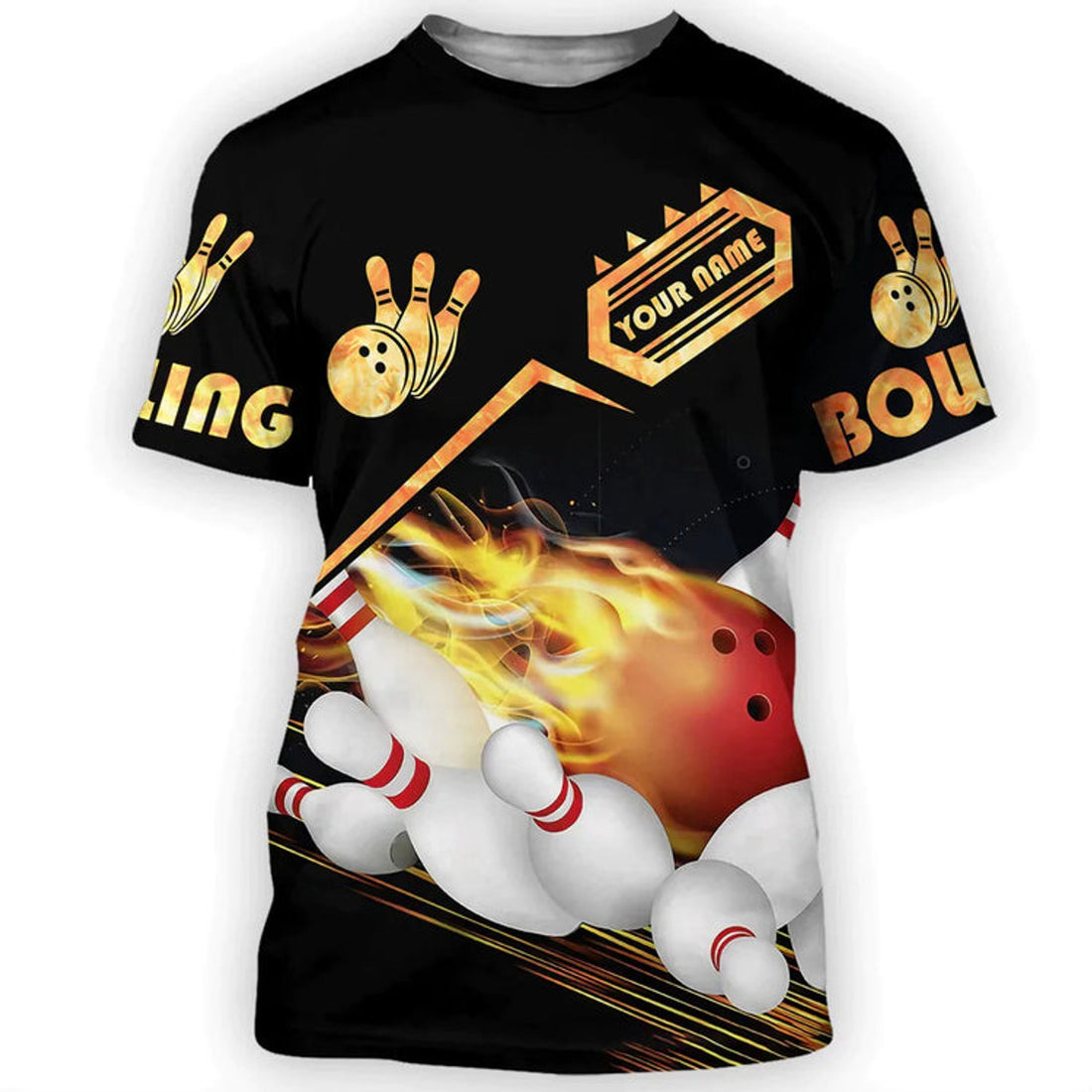 Custom 3D All Over Printed Bowling Hoodie, Strike Bowling Fire Shirt Men Women, Best Bowling Gifts