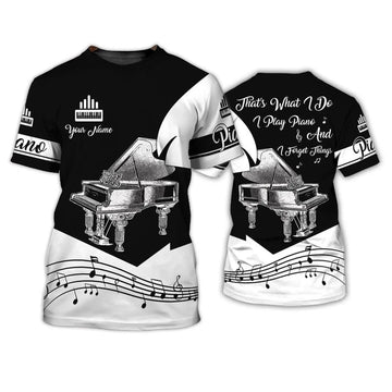 Custom Piano Shirt For Him Her, 3D Printed PianisT-Shirts, Piano Lover Club Uniform, Piano Class Uniform