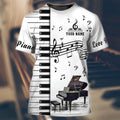 FUNSTUFFPRINT Custom 3D Piano Shirt, Unisex Pianist T-Shirt, Piano Teacher Gift, Piano Class Uniform 3D T-shirt