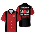 Custom Sometimes I Can Almost Hear The Ten Pin Laughing Hawaiian Shirt, Summer gift for Bowling team shirt