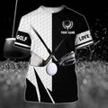 3D Print Hoodie For Golf Lover, Golf Sweatshirt Black White Pattern, Custom Golf Tshirt