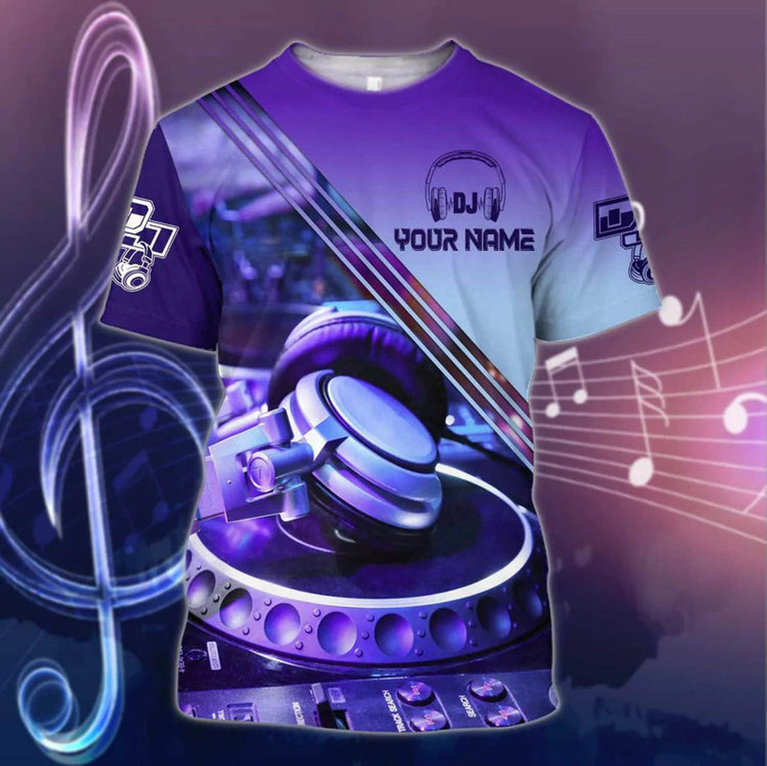 FUNSTUFFPRINT Customized 3D All Over Printed Hoodie For DJ Men Women, Zip Up DJ Design On Hoodie, Dj Shirt 3D T-shirt