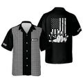 Custom Custom USA Flag Patriotic Hawaiian Bowling Shirts, bowling Hawaiian Shirt for Men, Bowling team shirt