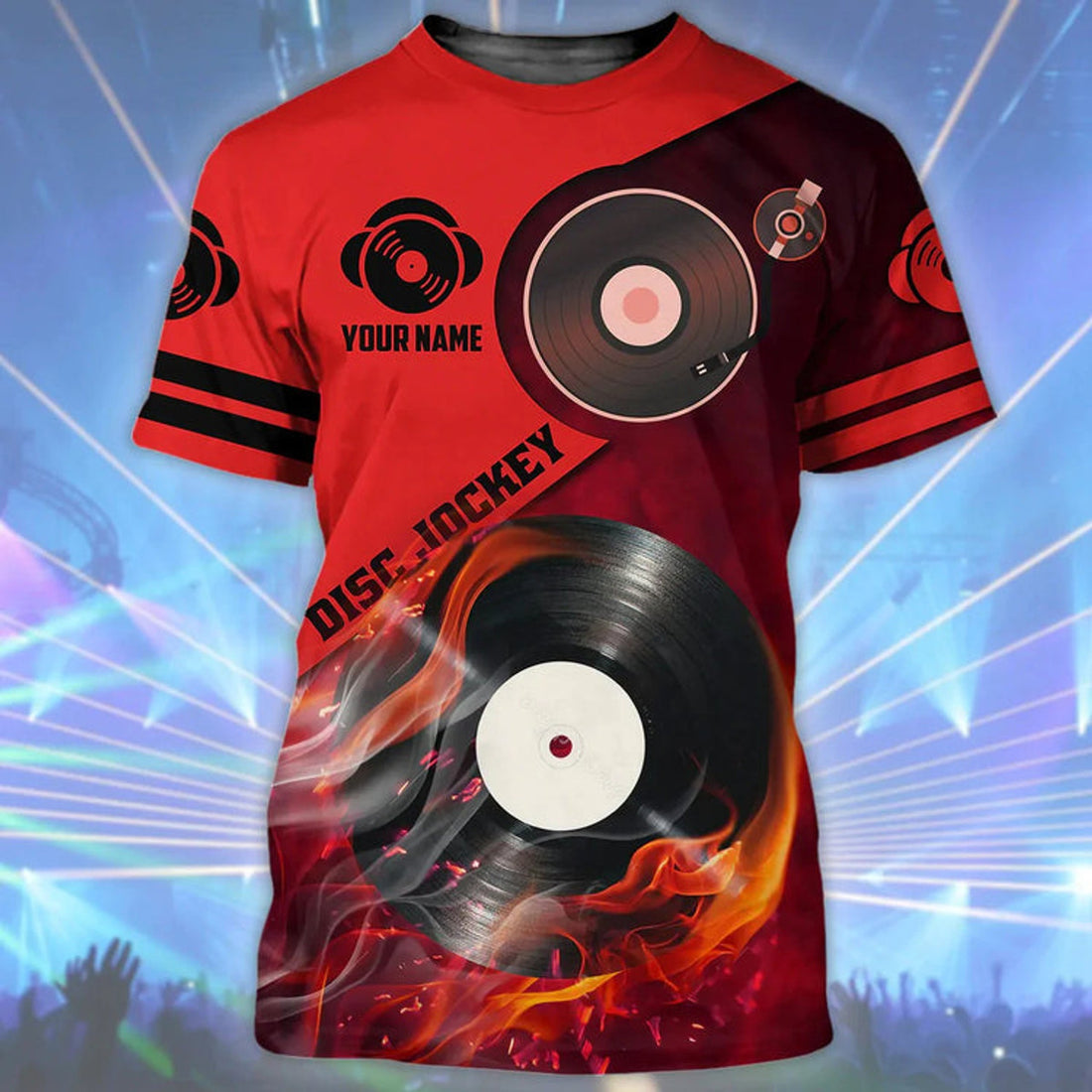 Custom Personalized Colorful 3D Dj Shirt, Disc Jockey Gift, EDM DJ Club Uniform