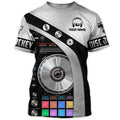 Custom DJ Hoodie, Disc Jockey Clothing, Dj Gift For Him Her, DJ Tshirt Metal Pattern
