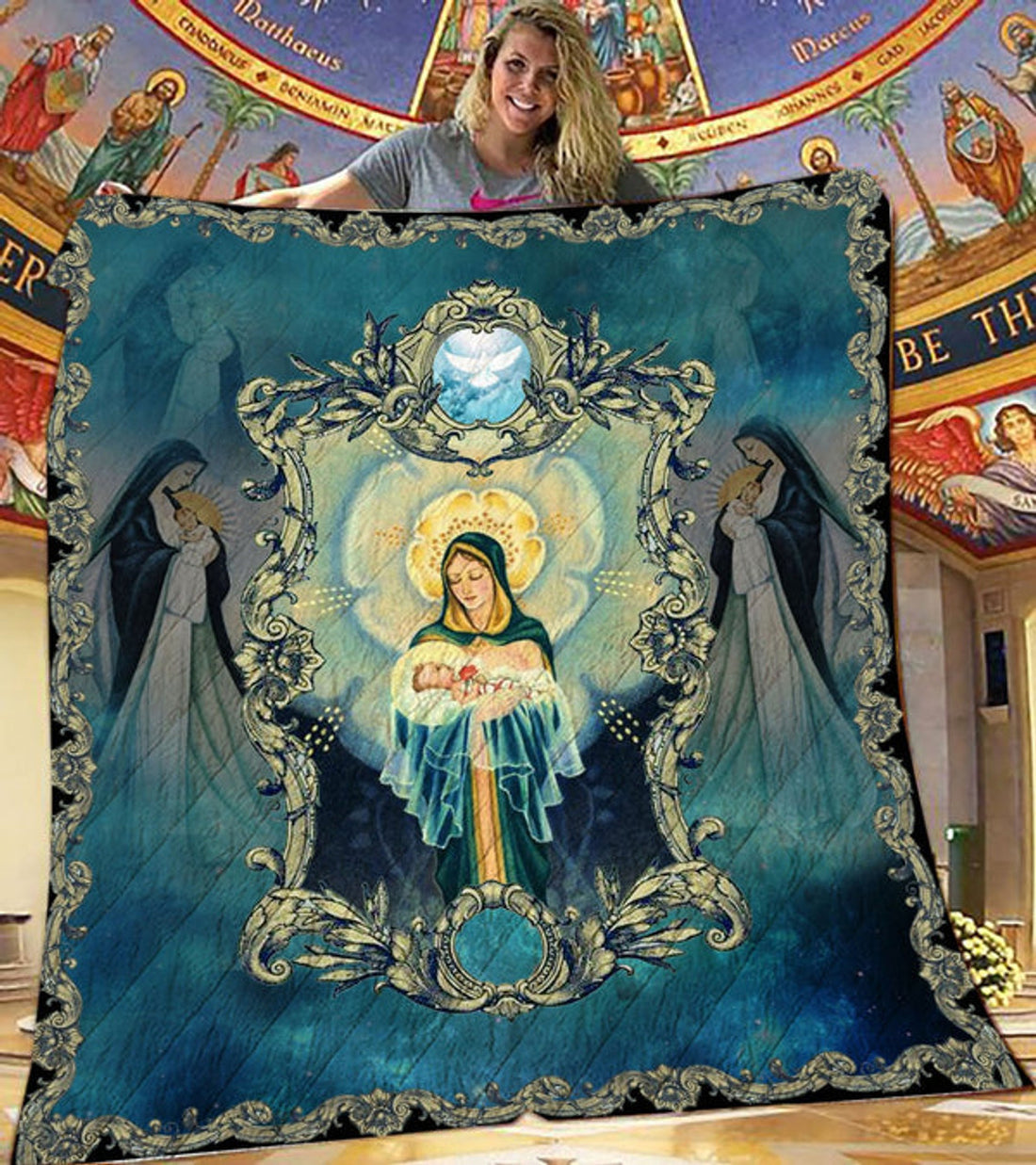 FUNSTUFFPRINT Our Lady Of Guadalupe Blanket - Mother Mary Blanket - Blanket Of Virgin Mary - Virgin Mary Blanket - Gift Ideas For Christians