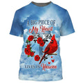 3D All Over Print Memorial T-Shirt Big Piece Of My Heart Lives In Heaven Shirts