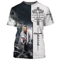 FUNSTUFFPRINT Jesus Saved Your Life T-Shirt Light In The Darkness My God Shirts Men Women 3D T-shirt