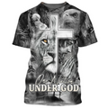 FUNSTUFFPRINT 3D Full Printed Black And White Nation Under God Shirts 3D T-shirt