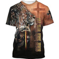 All Hail King Jesus T-Shirt 3D All Over Print Knight Templar Warrior Shirt