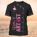 FUNSTUFFPRINT Nail Artist Custom T-Shirt Nail Tech Shirt Gift For Nail Technican 3D T-shirt