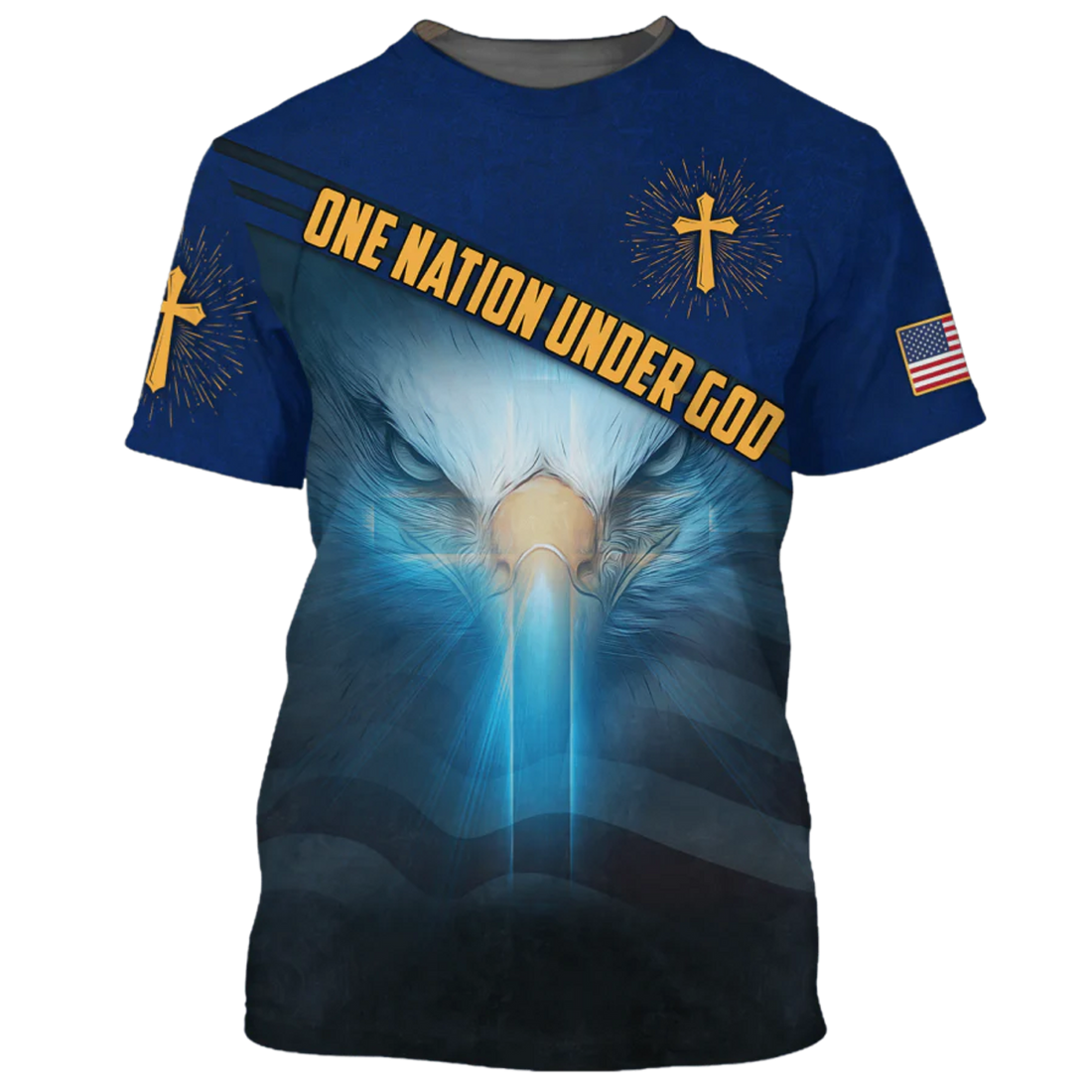 One Nation Under God Shirt Proud American Eagle Unisex 3D Premium Shirts