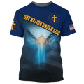 One Nation Under God Shirt Proud American Eagle Unisex 3D Premium Shirts
