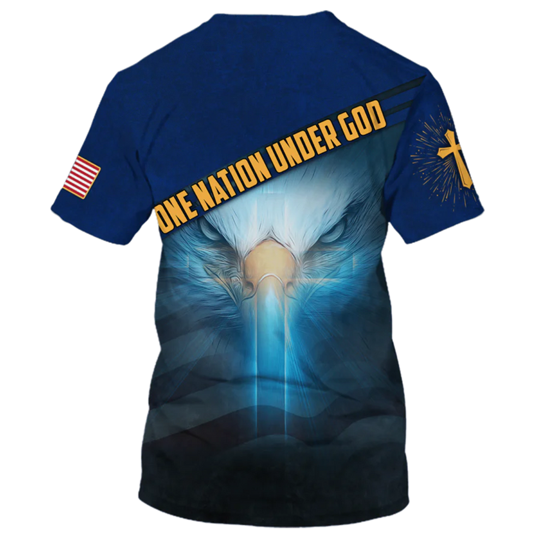 One Nation Under God Shirt Proud American Eagle Unisex 3D Premium Shirts