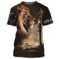 FUNSTUFFPRINT Cool Premium Faith Over Fear T-Shirt Believe In God T-Shirt For Men Women Jesus 3D T-shirt