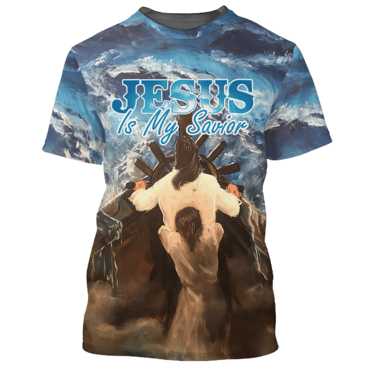 FUNSTUFFPRINT 3D All Over Printed Jesus Is My Savior T-Shirt Love Jesus God Shirts 3D T-shirt