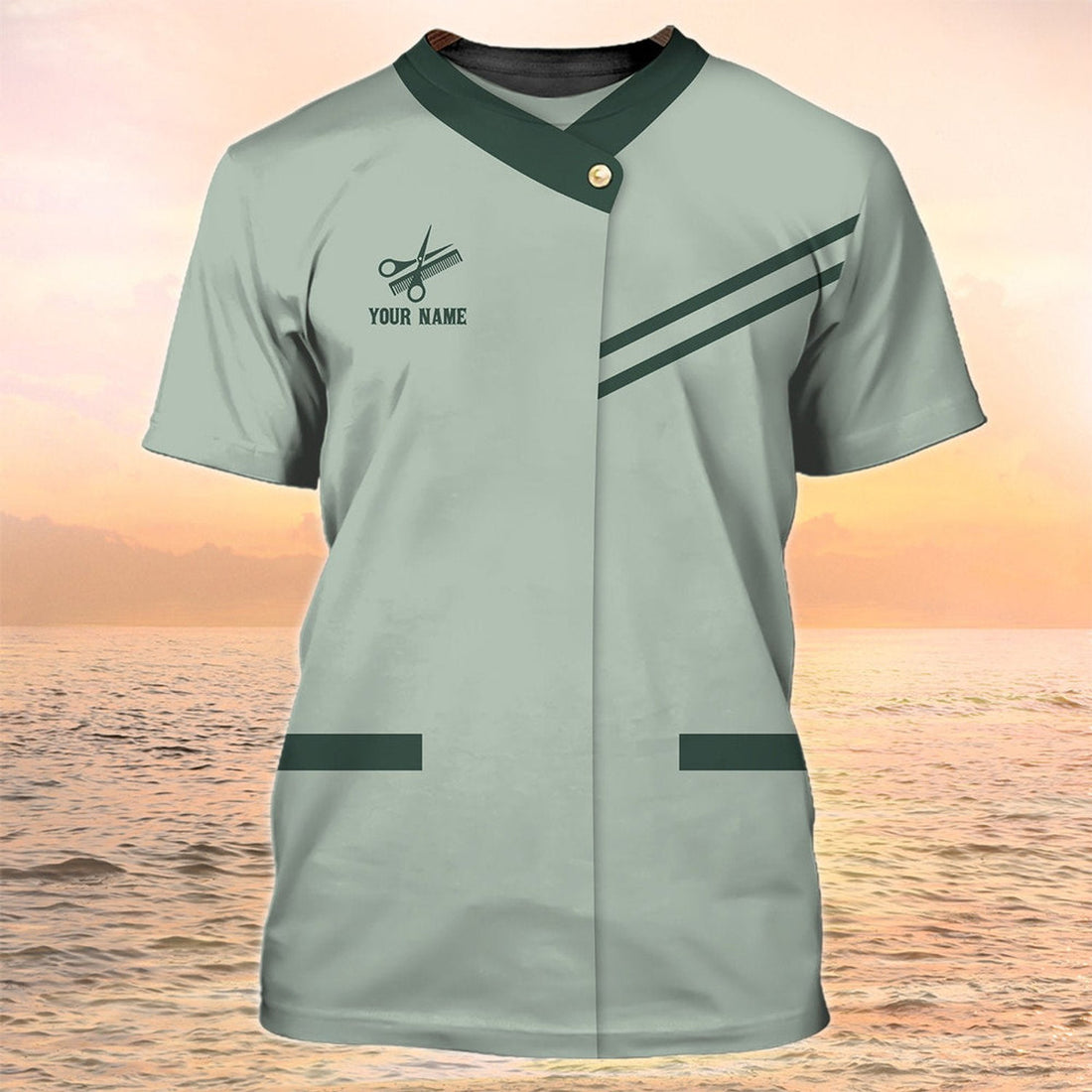 FUNSTUFFPRINT Hair Stylist Custom T-Shirt The Best Hairdresser Shirt 3D T-shirt