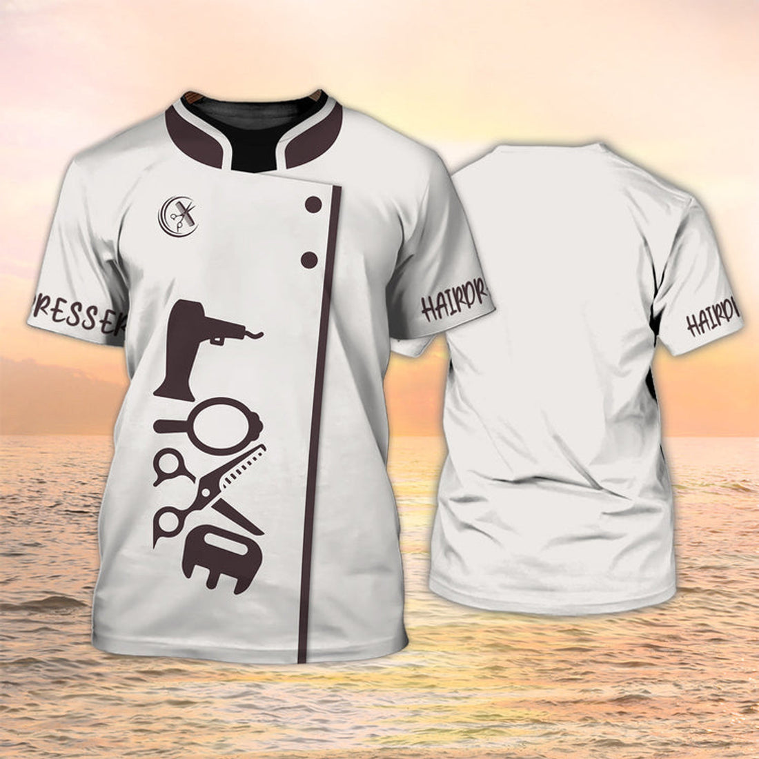 FUNSTUFFPRINT 3D Hair StylisT-Shirt Hairdresser Tools Custom T-Shirt For Women 3D T-shirt
