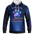 FUNSTUFFPRINT Just A Girl Who Loves Dogs And Has Tattoos 3D Hoodie and Zip Hoodie