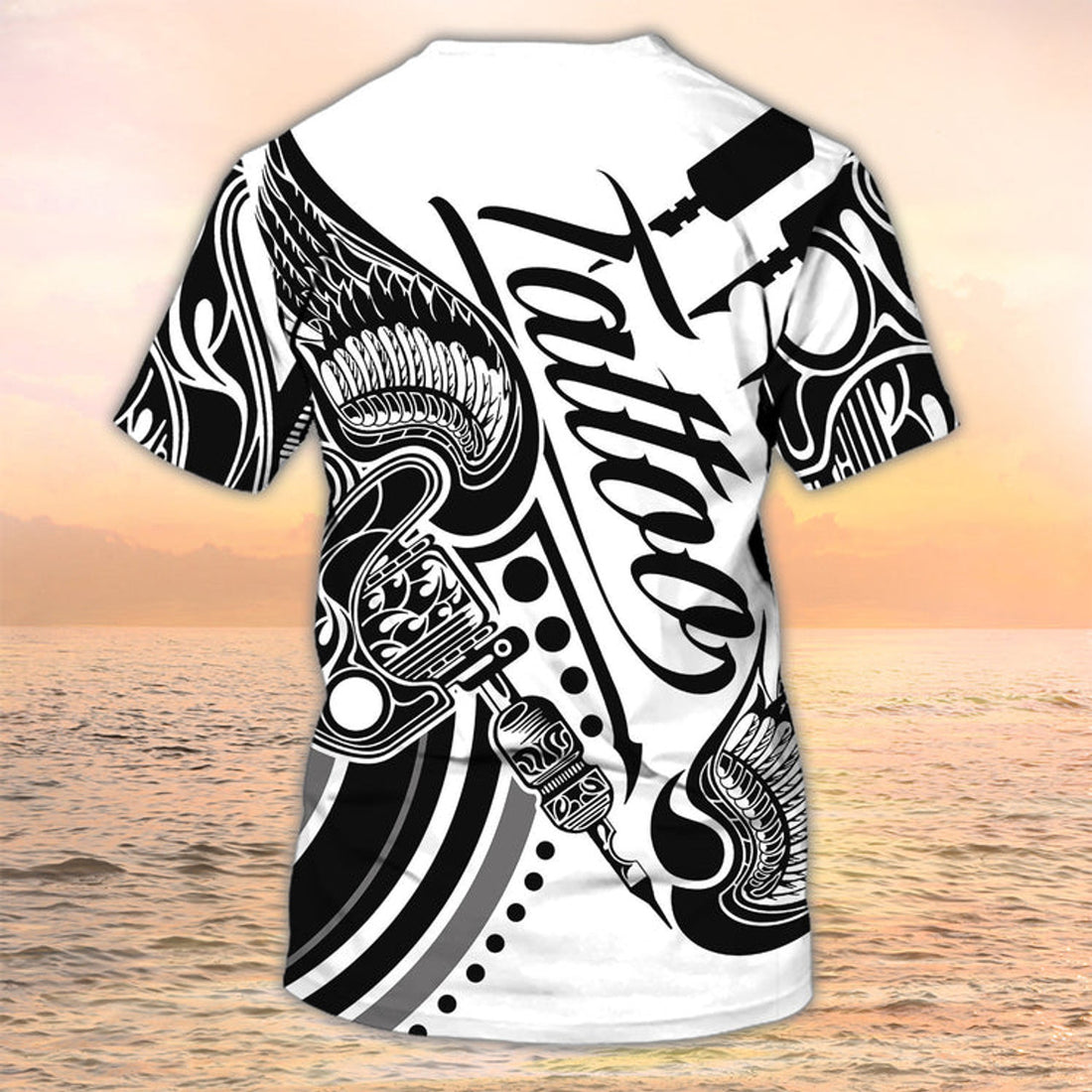 FUNSTUFFPRINT Tattoo Is My Life, Tattooist T-Shirts, Tattoo Style Shirt Tattoo Shop Uniform 3D T-shirt