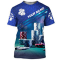 Custom Personalized 3D Blue Poker Shirt, Unisex Poker T-Shirt Men Women, Poker Player Uniform