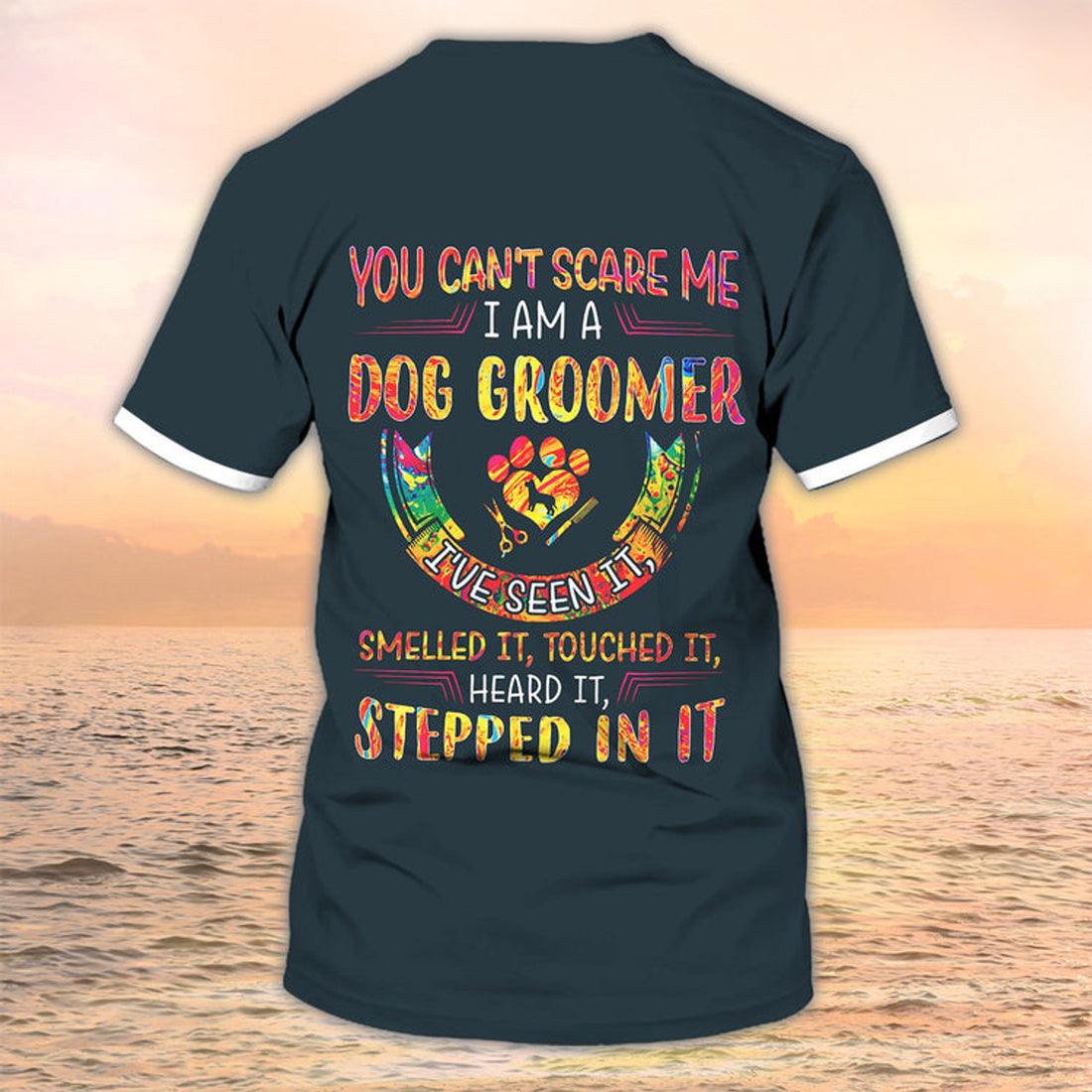 FUNSTUFFPRINT Dog Groomer Custom T-Shirt Grooming Uniform I Am A Dog Groomer 3D T-shirt