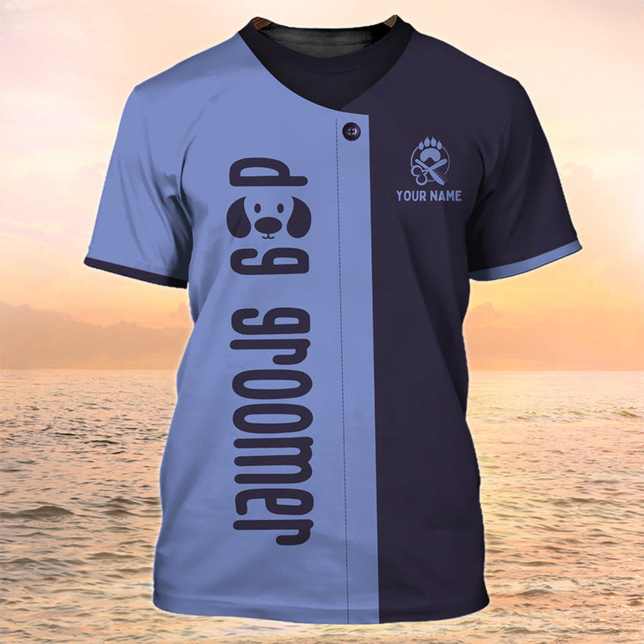 FUNSTUFFPRINT Dog Groomer Custom Shirts Grooming Uniform Groomer Hourly Rate 3D Shirt 3D T-shirt