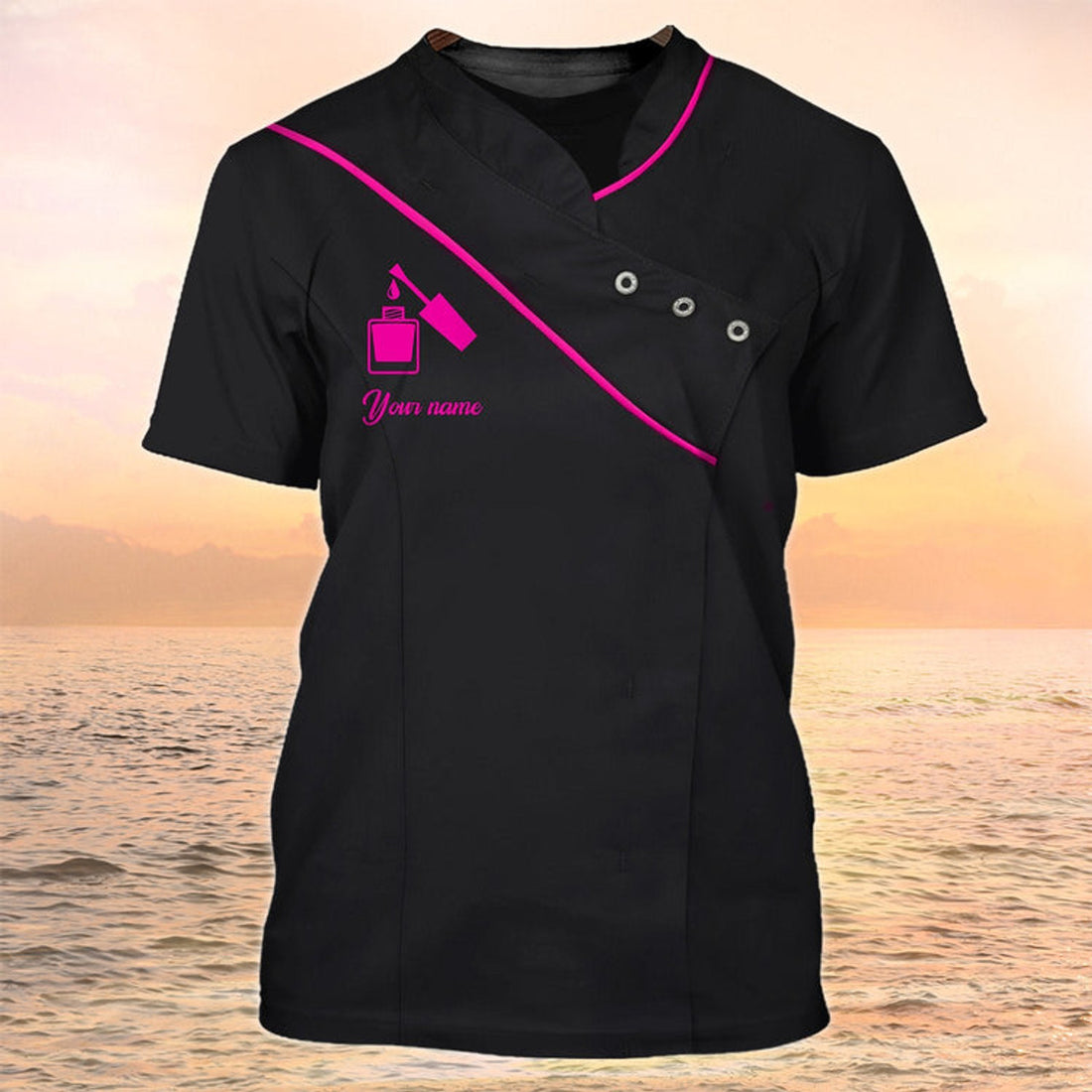FUNSTUFFPRINT Nail Hustler Shirt Manicurist Custom T-Shirt Pink Ver 3D T-shirt