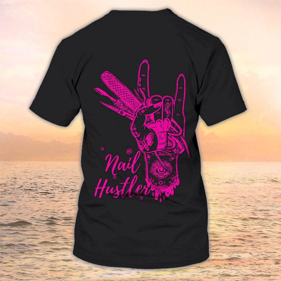 FUNSTUFFPRINT Nail Hustler Shirt Manicurist Custom T-Shirt Pink Ver 3D T-shirt