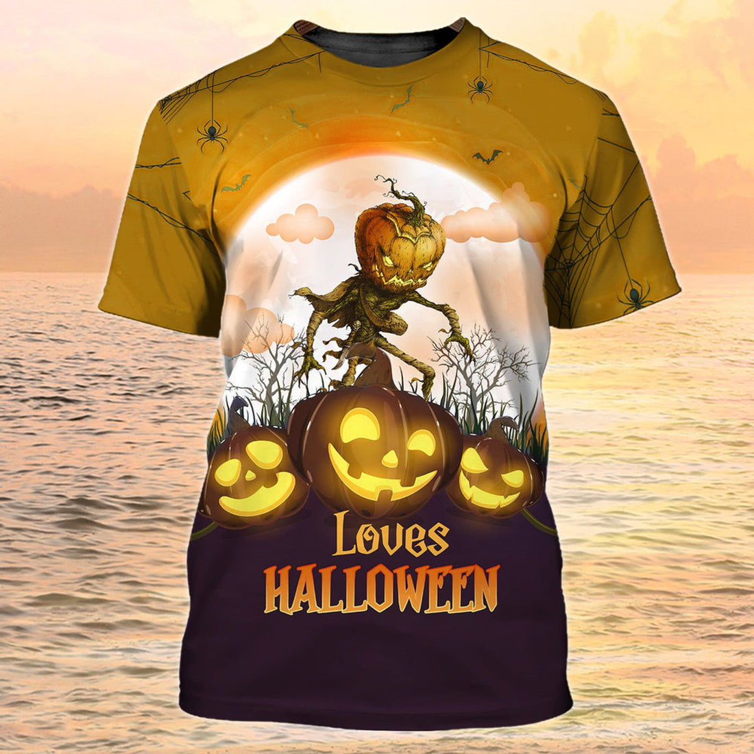 FUNSTUFFPRINT Loves Halloween T-Shirt 3D Pumpkin Shirt For Halloween 3D T-shirt