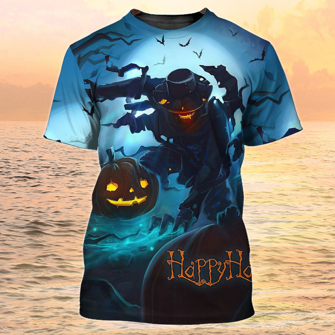 FUNSTUFFPRINT Halloween 3D T-Shirt Mens Halloween Shirt Happy Halloween 3D Full Print On Shirt 3D T-shirt