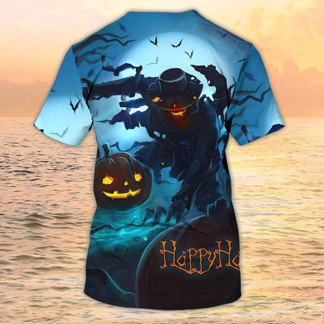 FUNSTUFFPRINT Halloween 3D T-Shirt Mens Halloween Shirt Happy Halloween 3D Full Print On Shirt 3D T-shirt