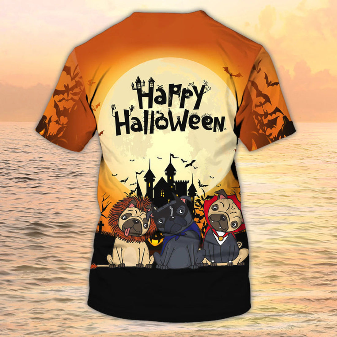 3D Happy Halloween Sublimation On Shirt Halloween T-Shirt Halloween Tee Shirt