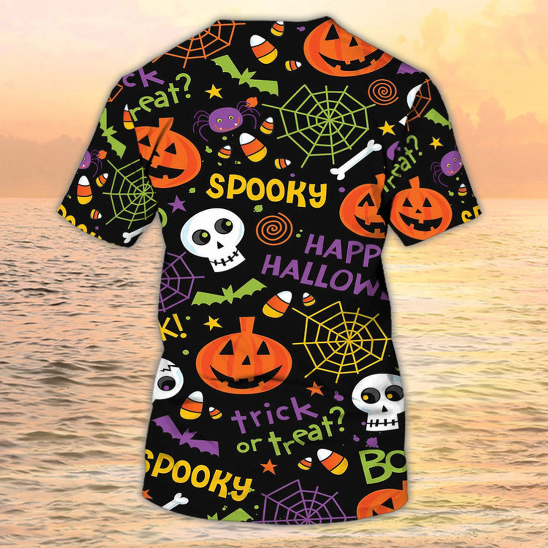 3D Spooky Shirt Trick Or Treat Full Print On Halloween Shirt Full