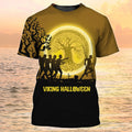FUNSTUFFPRINT Viking Halloween Pattern Sublimation On Shirt 3D Halloween Shirt For Viking Lover 3D T-shirt