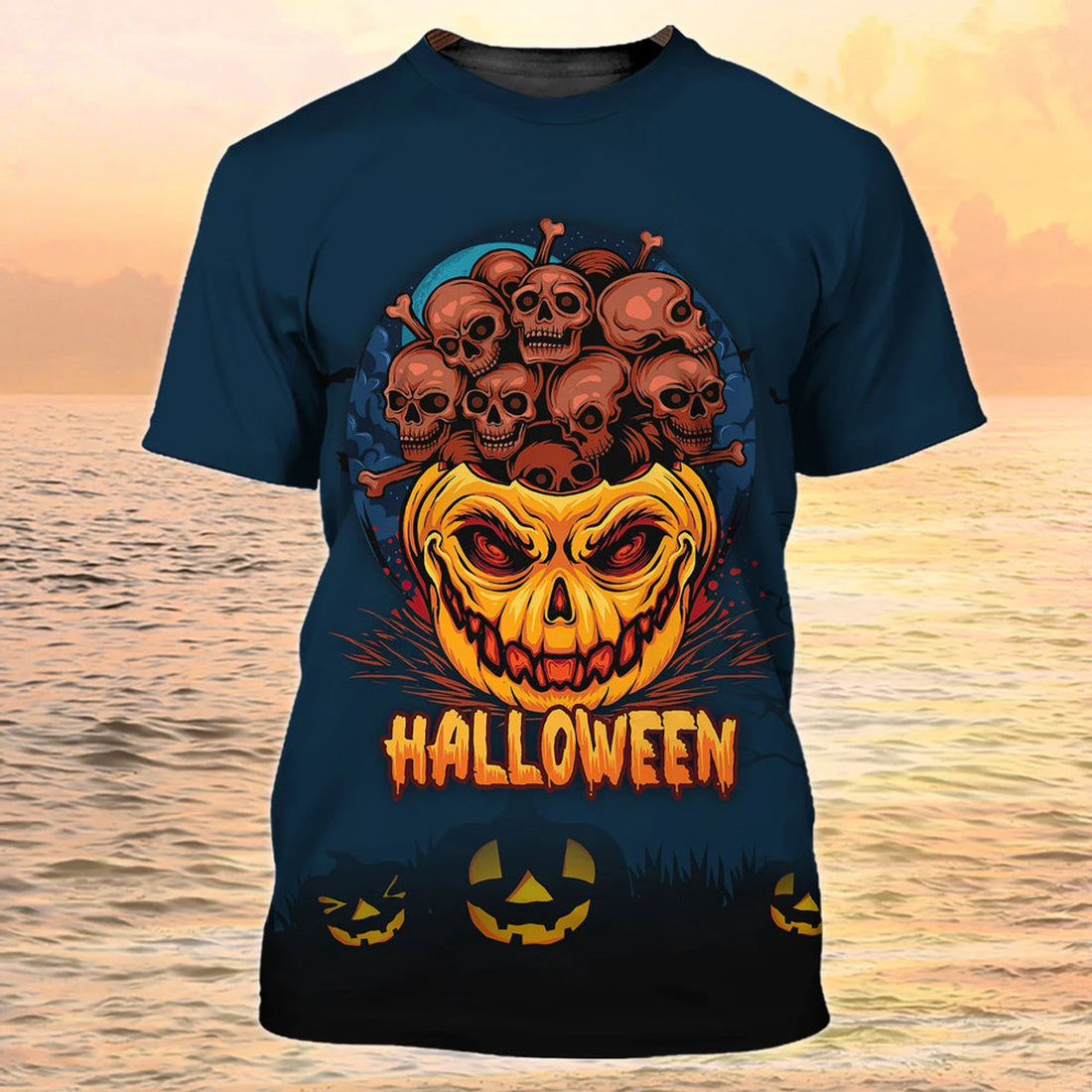 Skull Halloween 3D All Over Print T-Shirt Halloween Shirt For Skull Lovers