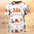 FUNSTUFFPRINT 3D Funny Halloween Shirt Men Women On White Pattern 3D T-shirt