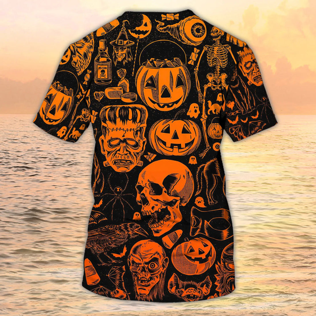 3D Skull Halloween T-Shirt Full Of Skull On Shirt For Halloween Best Gift Halloween