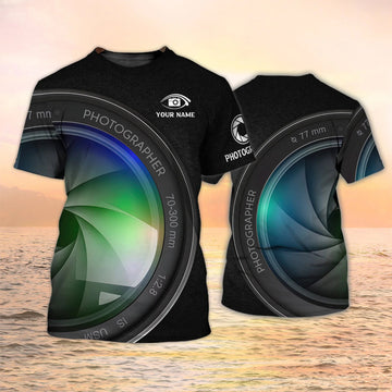 Custom Camera T-Shirt Graphic 3D Camera Shirt Gift for Photographers and Photography Lovers