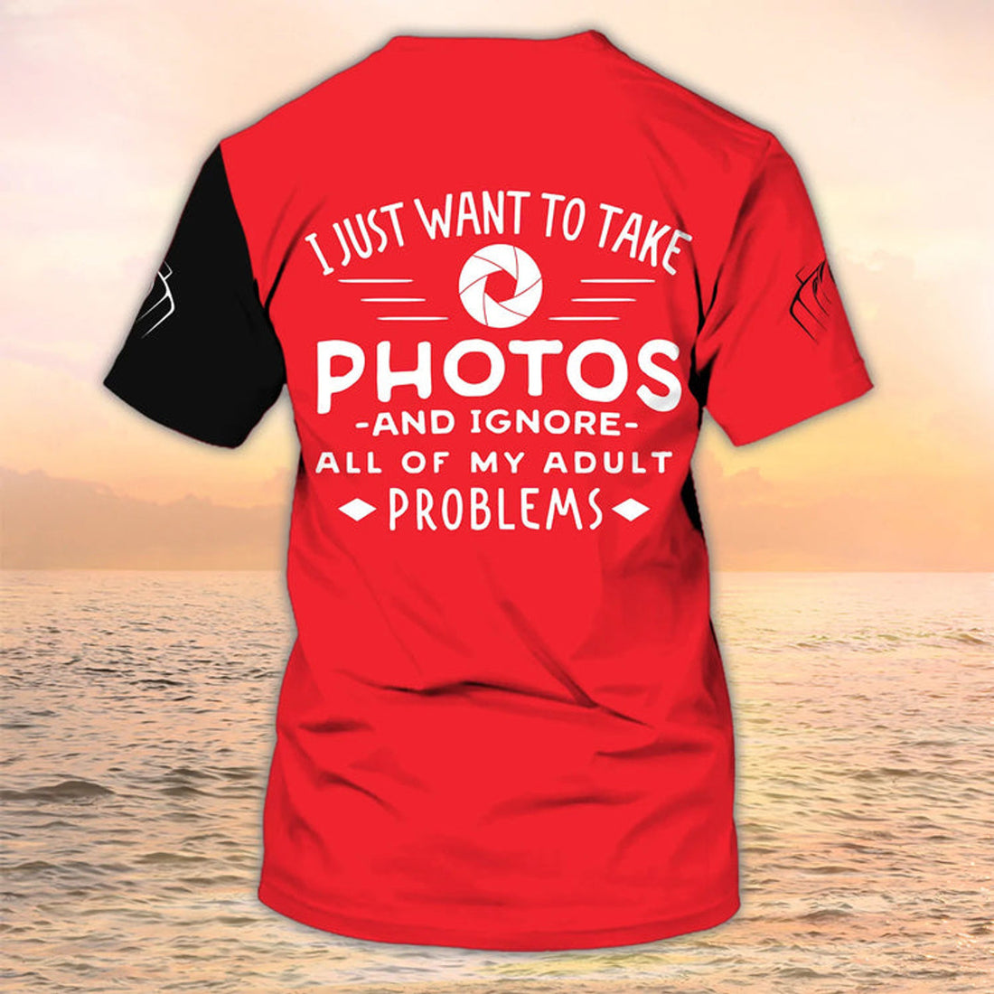 Custom Photography T-Shirt 3D Camera Shirt I Just Want To Take Photos Gift For Photographer