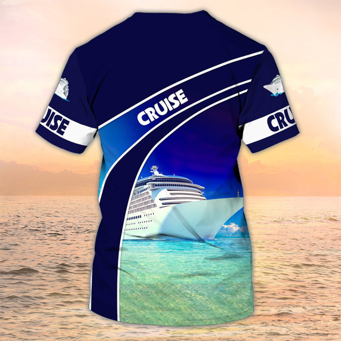 FUNSTUFFPRINT Personalized Name Cruise T-Shirts Funny, 3D All Over Printed Cruise Ship T-Shirts For Him Her 3D T-shirt