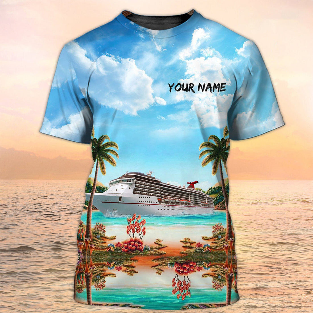 FUNSTUFFPRINT Cruise Trip T-Shirts, Cruise T-Shirt 3D All Over Print Cruise Custom T-Shirt For Friend 3D T-shirt
