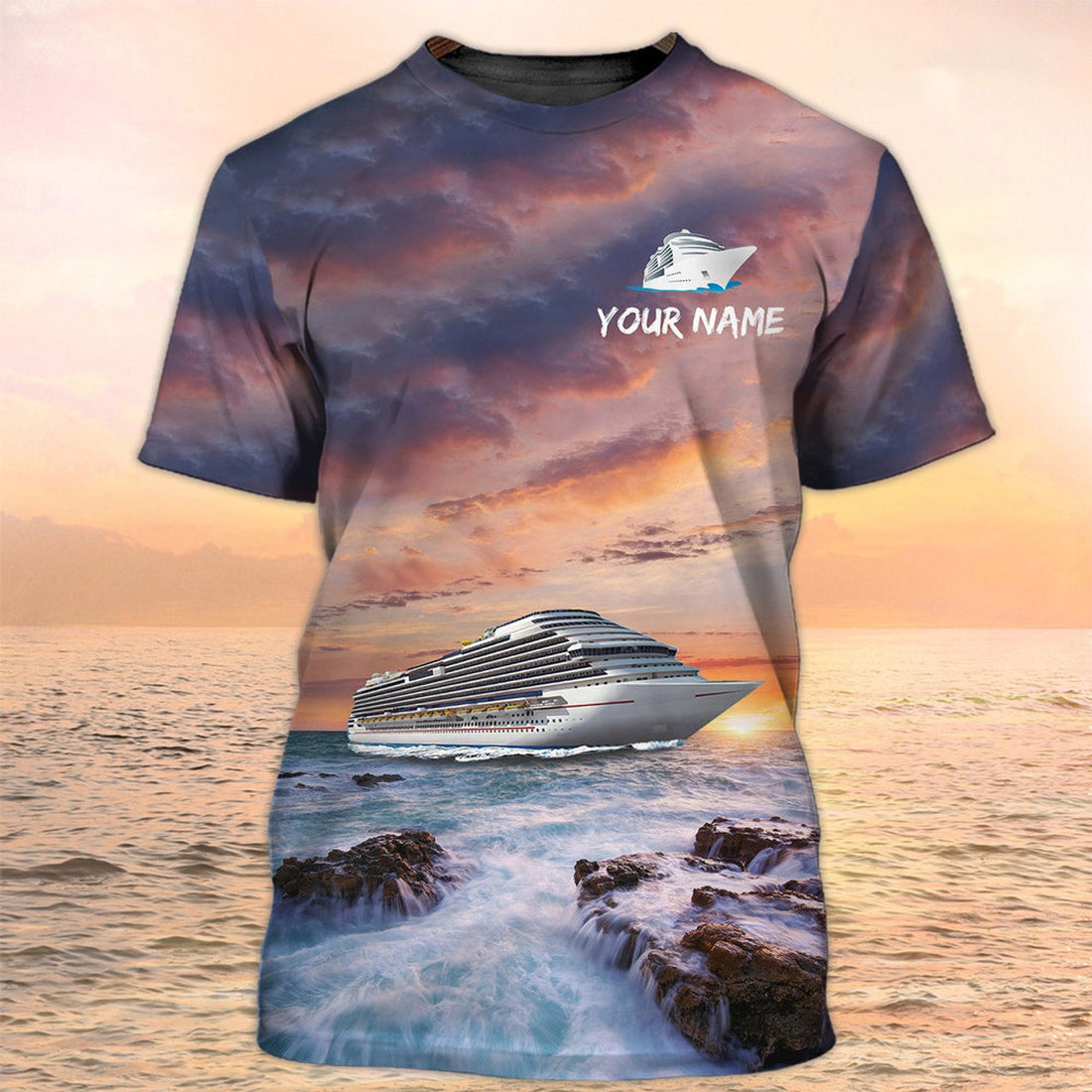 FUNSTUFFPRINT Personalized Name 3D Cruise T-Shirts, Best Cruise Shirt Men Women, Unisex Shirt For Cruise Lover 3D T-shirt