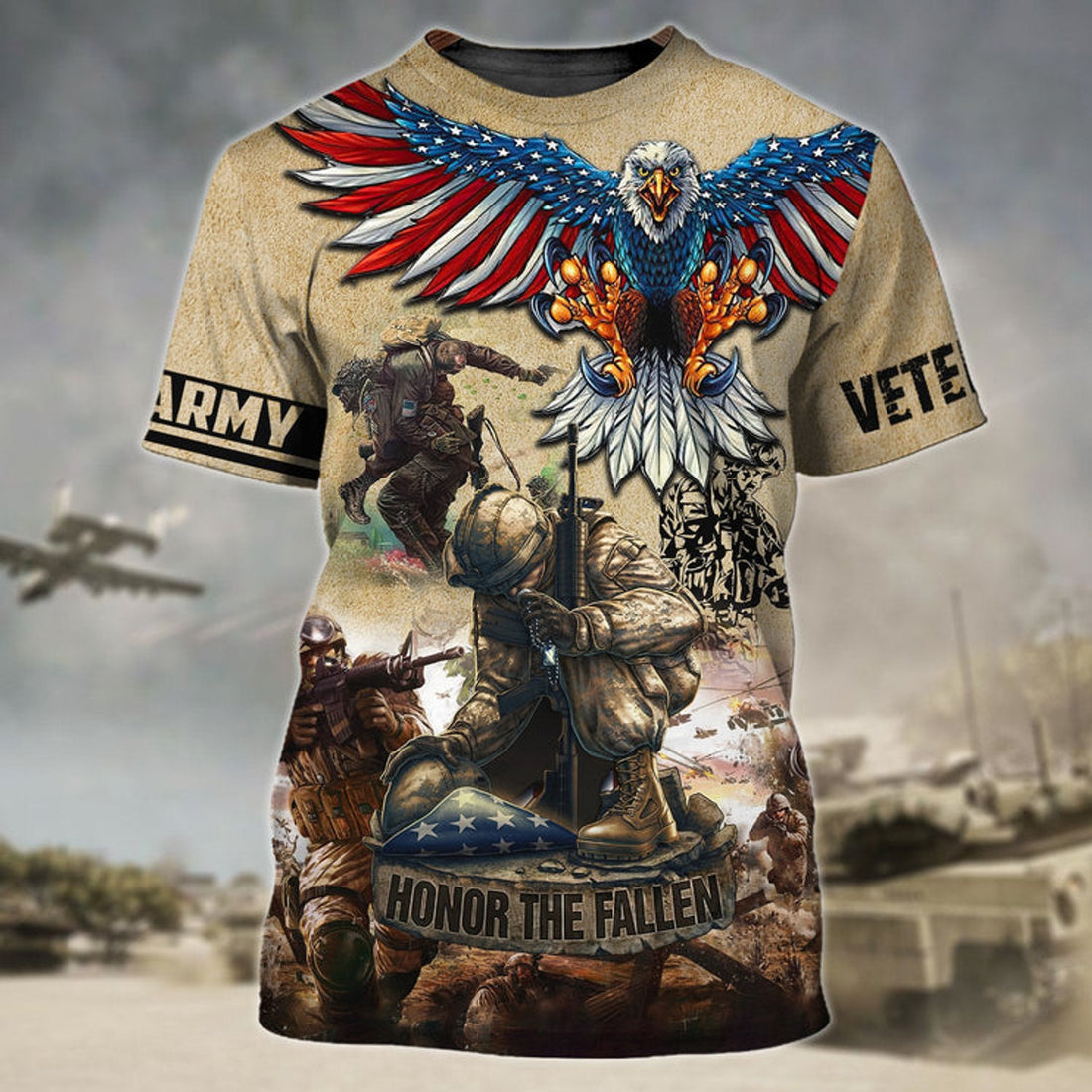 FUNSTUFFPRINT 3D Print Usa Veteran Shirt Men, Honor The Fallen Hoodie, Veteran Clothing, Veteran Gifts 3D T-shirt