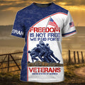 FUNSTUFFPRINT Freedom Isn'T Free We Paid For It Veteran, Veteran Shirt, Gift For Grandpa Veteran 3D T-shirt