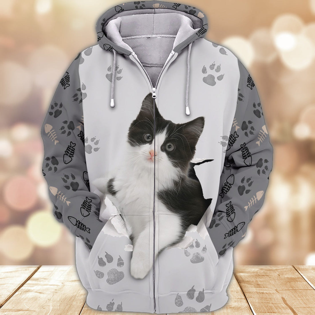 FUNSTUFFPRINT Tuxedo Cats Shirts Design 3D Hoodie and Zip Hoodie